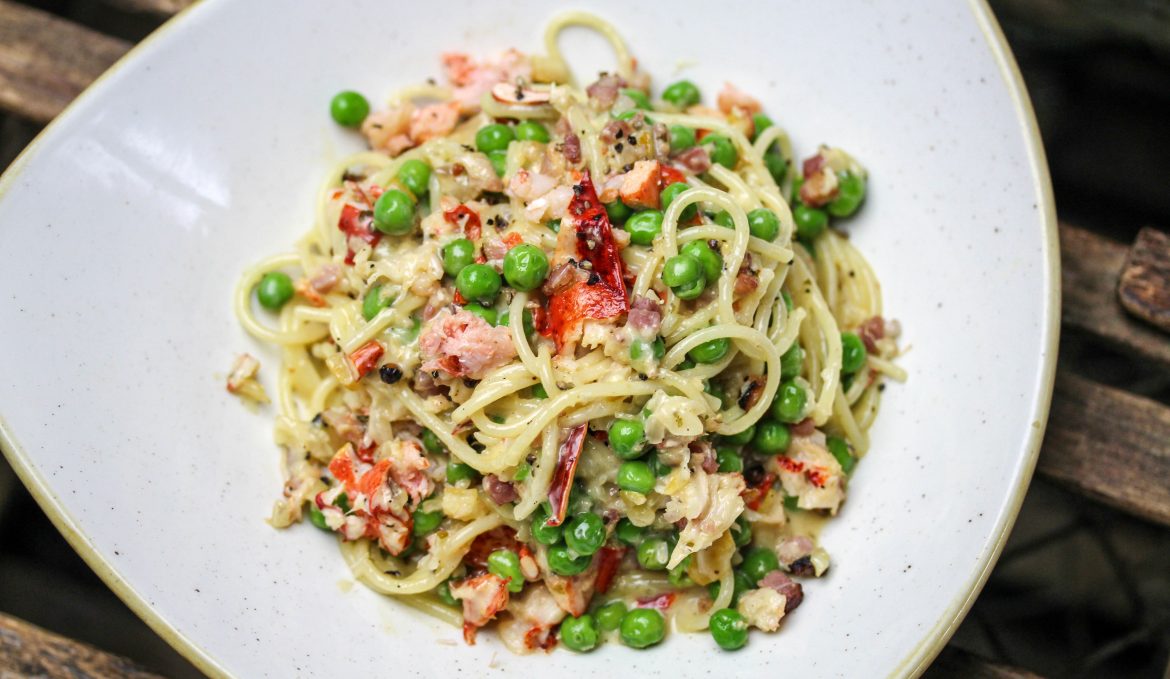 Lobster Carbonara with Spaghetti