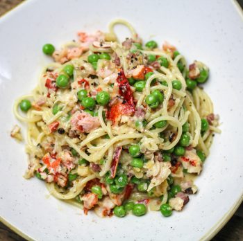 Lobster Carbonara with Spaghetti