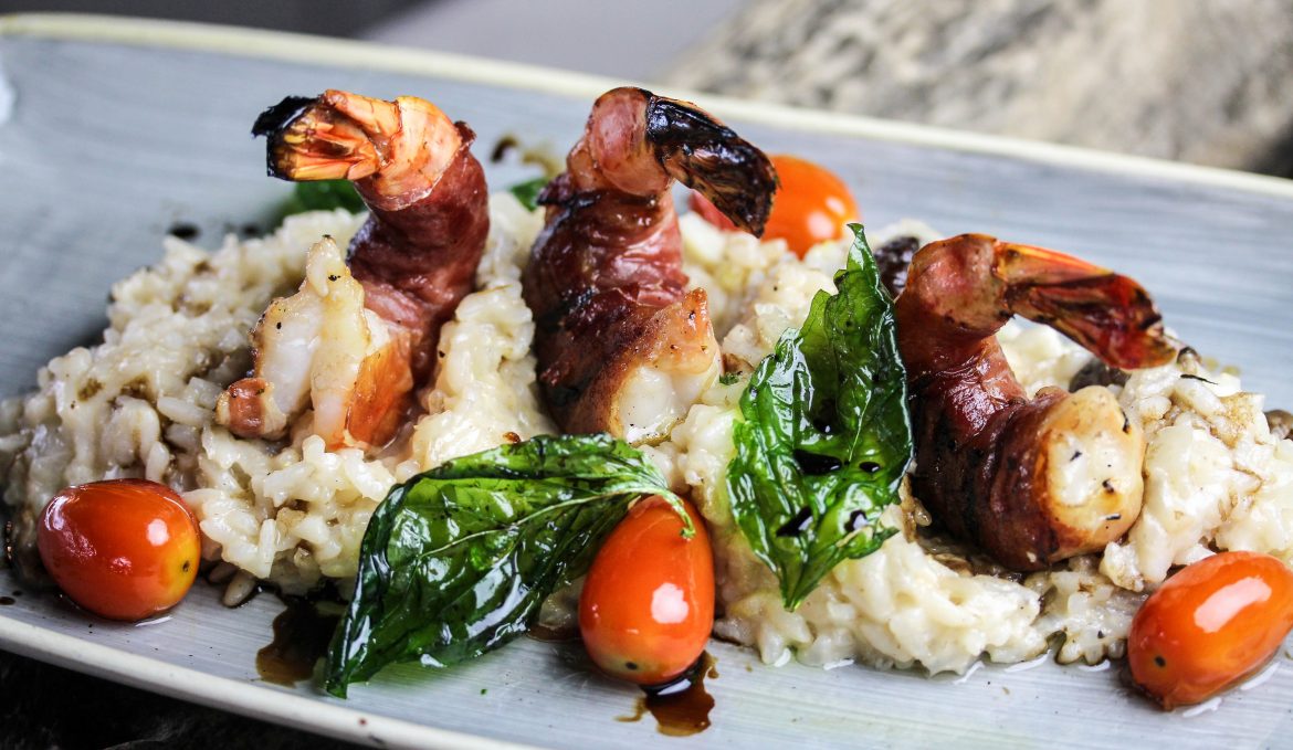 Prawn Saltimbocca